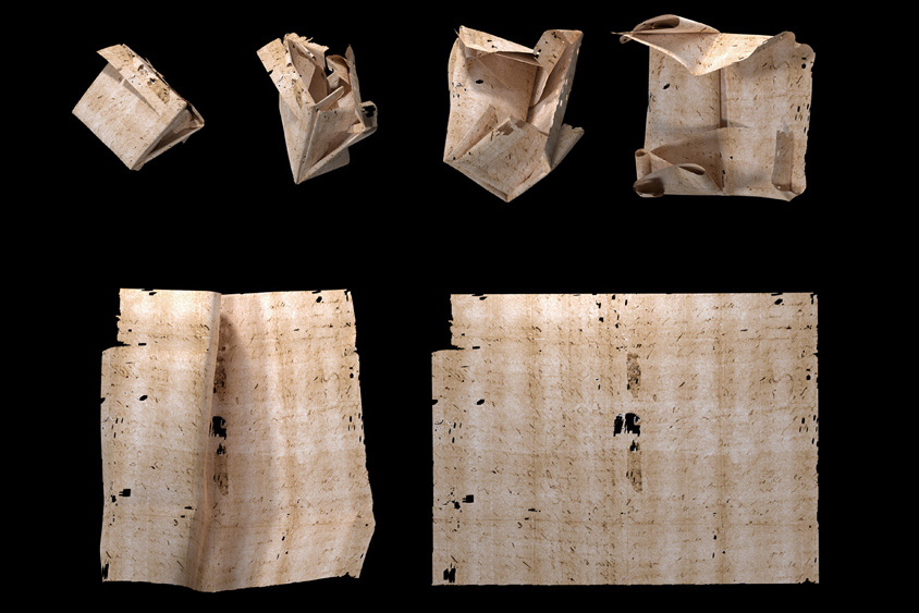 Using computational tools, a research team was able to virtually unfold an unopened letter from 1697.