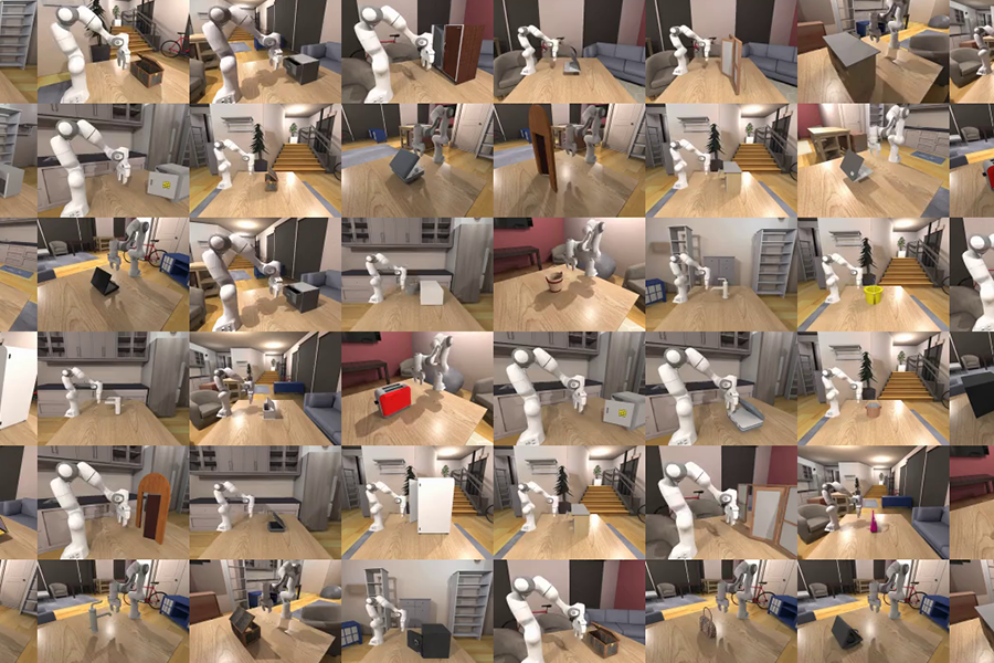 “GenSim2” framework uses multimodal and reasoning large language models to supersize training data for robots (Credit: The researchers).
